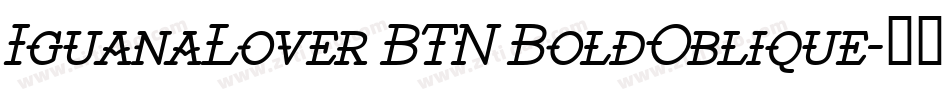 IguanaLover BTN BoldOblique字体转换